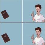 Bible And Non Christian 4 panel blue background