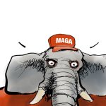 MAGA Republican Elephant cartoon blank