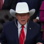 Donald Trump playing cowboy meme