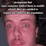 blud | the villian in the movie really tryna convince the protagonist that
since someone bullied them in middle school  they are entitled to wiping out 5/6ths of the population | image tagged in gifs,gif,not really a gif | made w/ Imgflip video-to-gif maker