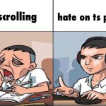 scrolling vs hating on this post
