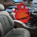 Red Firey Driving Car