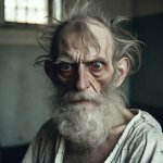 Insane Crazy elderly white man Mental Asylum MAGA