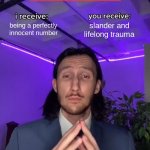 6 7! | being a perfectly innocent number; slander and lifelong trauma; 6 7 | image tagged in trade offer,67,fun | made w/ Imgflip meme maker