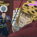 Erad and Libra JJBA shared temp meme