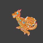 Gingerbread Dragon GIF Template
