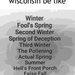 wisconsin be like | wisconsin be like | image tagged in midwest be like | made w/ Imgflip meme maker