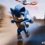 Sonic running GIF Template