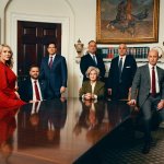 Trump's circle of sycophants-Project 2025 White Nationalism meme