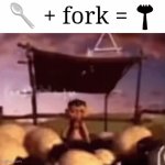 Spork/Foon | 🥄 + fork = | image tagged in gifs,spoon,fork,spork,memes,sometimes my genius is it's almost frightening | made w/ Imgflip video-to-gif maker