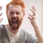 White Man Red Hair Screaming