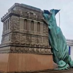 Lady liberty has died
