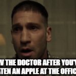 the doctor after apple | POV THE DOCTOR AFTER YOU'VE EATEN AN APPLE AT THE OFFICE | image tagged in gifs,funni,wait thats illegal | made w/ Imgflip video-to-gif maker