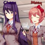 Yuri and Sayori template meme