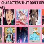 top 10 characters that don't deserve any hate | image tagged in top 10 characters that don't deserve any hate,anime,everyone deserves mercy,they hated jesus meme,media,hater | made w/ Imgflip meme maker