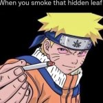 when you smoke that hidden leaf meme