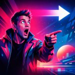 clickbaint a man is shocked and pointing at something