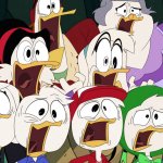 DuckTales gang screaming