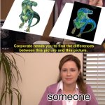 similarities between a paleoart and art from ice age 3 credits | someone | image tagged in memes,they're the same picture,ice age,trex,paleoart | made w/ Imgflip meme maker