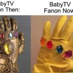 Modern Day BabyTV Fanon Is A Stripped Down Version Of The BabyTV Fan Club | BabyTV Fanon Now:; BabyTV Fanon Then: | image tagged in when you order from temu | made w/ Imgflip meme maker