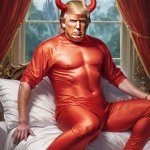 Donald Trump as sexy satan devil Lucifer