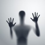 My husband in the shower