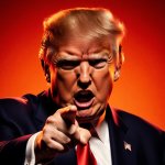 Angry Donald Trump Finger-pointing Evil