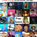 hated characters bingo | HATED; BLACK/UGLY ARIEL | image tagged in hated character bingo,they hated jesus meme,i hate the antichrist,garbage,bingo,media | made w/ Imgflip meme maker