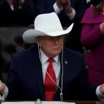 Donald Trump cowboy hat  MAGA goofy