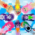 Equestria Girls in swimsuits/bikinis