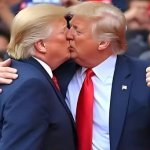 trump kissing himself
