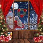 Amazon.com : LYCGS 8X6FT Christmas Backdrop Santa Claus Photo Ba