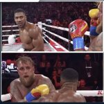 Jake Paul being punched