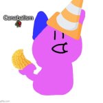 Vroby eats a cornball (aka himself) template