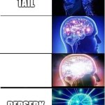 Expanding Brain | FAIRY TAIL; BERSERK | image tagged in rap,music,anime,berserk,memes,expanding brain | made w/ Imgflip meme maker