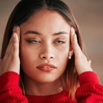 Rubbing temple irritated