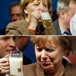 angela merkel beer