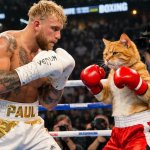 Jake Paul boxt gegen eine katze