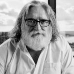 Black and White Gabe Newell