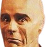 Red Dwarf Kryten's head transparent