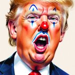 Donald Trump clown face clownface
