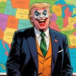 Donald Trump Joker clown face clownface