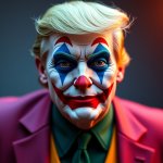 Donald Trump Joker clown face clownface