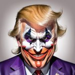Donald Trump Joker clown face clownface