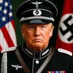 Donald Trump black Nazi SS uniform