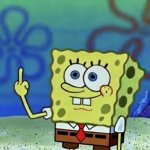 Spongebob flipping the bird