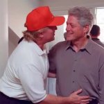 Donald  Trump and Bubba Bill Clinton Kiss GIF Template