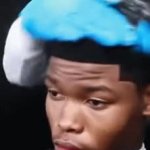 black kid getting haircut updated GIF Template