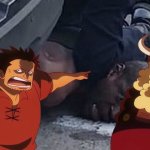 Elbaph Giants pointing at George floyd