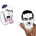 Austrian Painter Pointing at Greedy Man